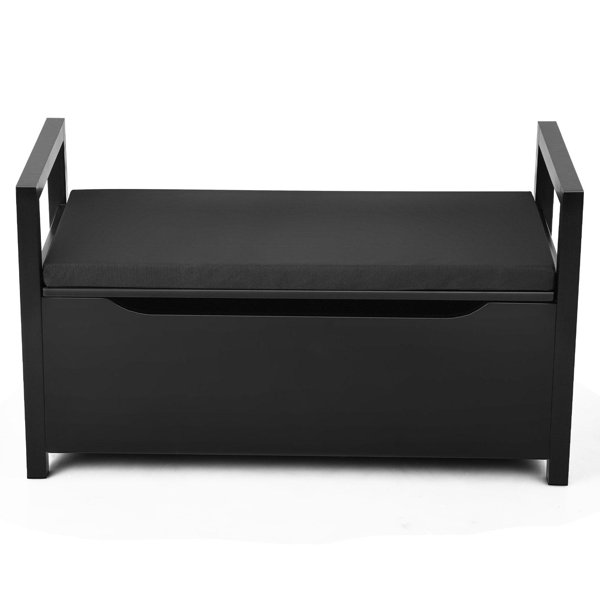 Ebern Designs Shoe Storage Bench With Cushion, Entryway Storage Benches, End Of Bed Bench For